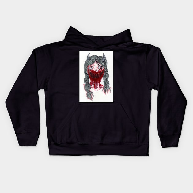 teeth Kids Hoodie by nannonthehermit